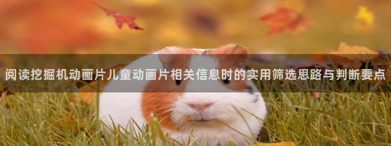 汗汗漫画精品:阅读挖掘机动画片儿童动画片相关信息时的实用筛选思路与判断要点配图